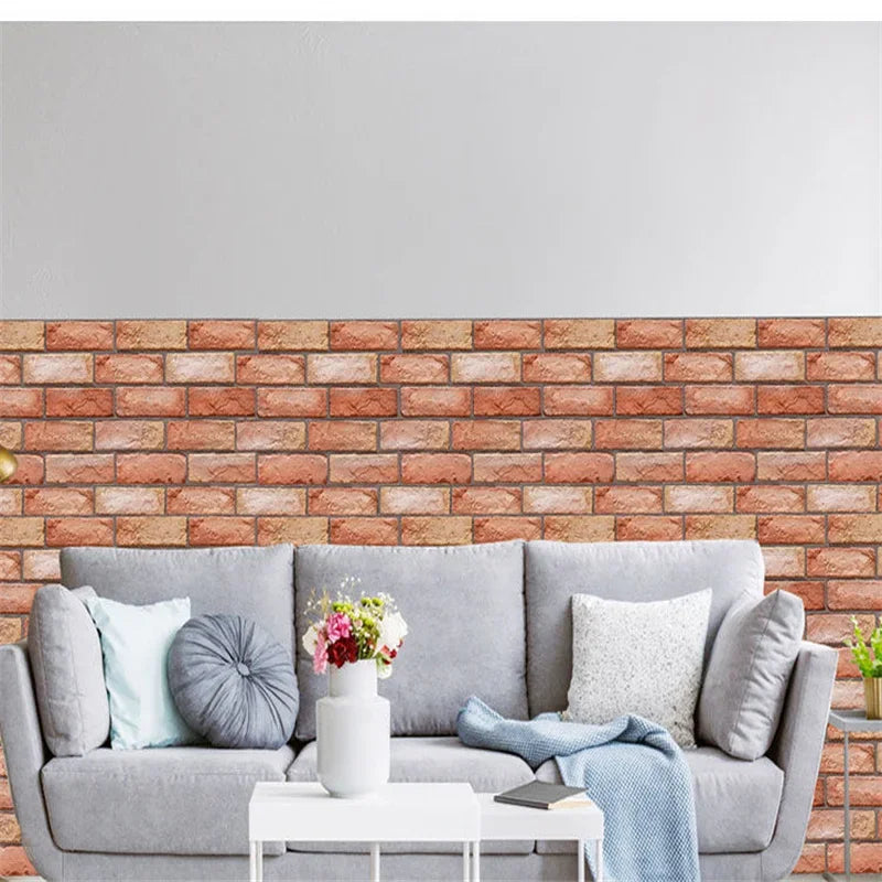 3D Imitation Brick Wall Stickers Waterproof Self Adhesive Decor