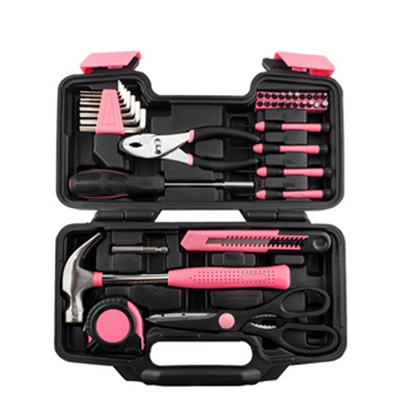 39-Piece All Purpose Household Tool Kit For Home Office And Garage