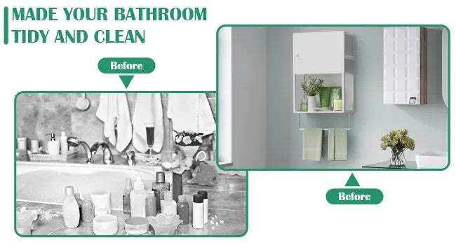 Over Toilet Bathroom Cabinet With Towel Bar And Shelves