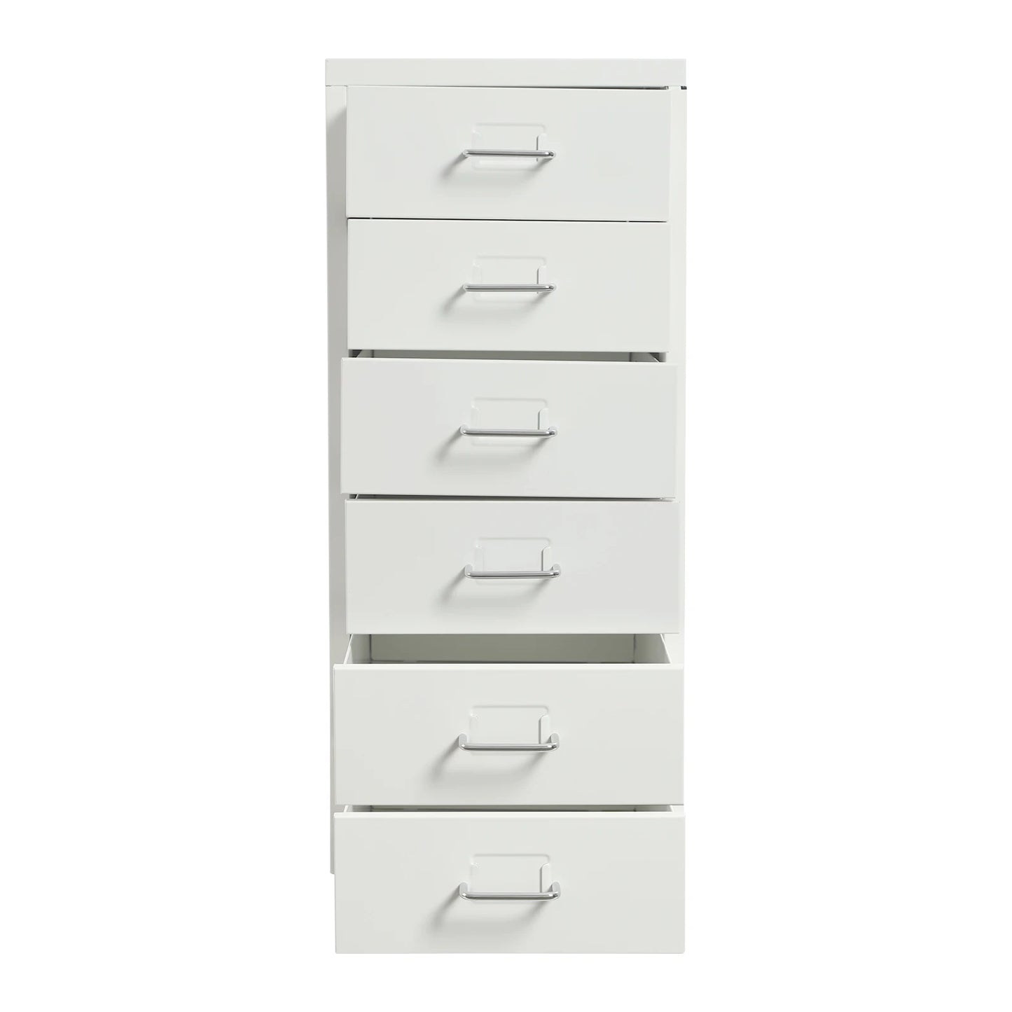 6 Drawer File Cabinet With Lock Metal Rolling Organizer For Office