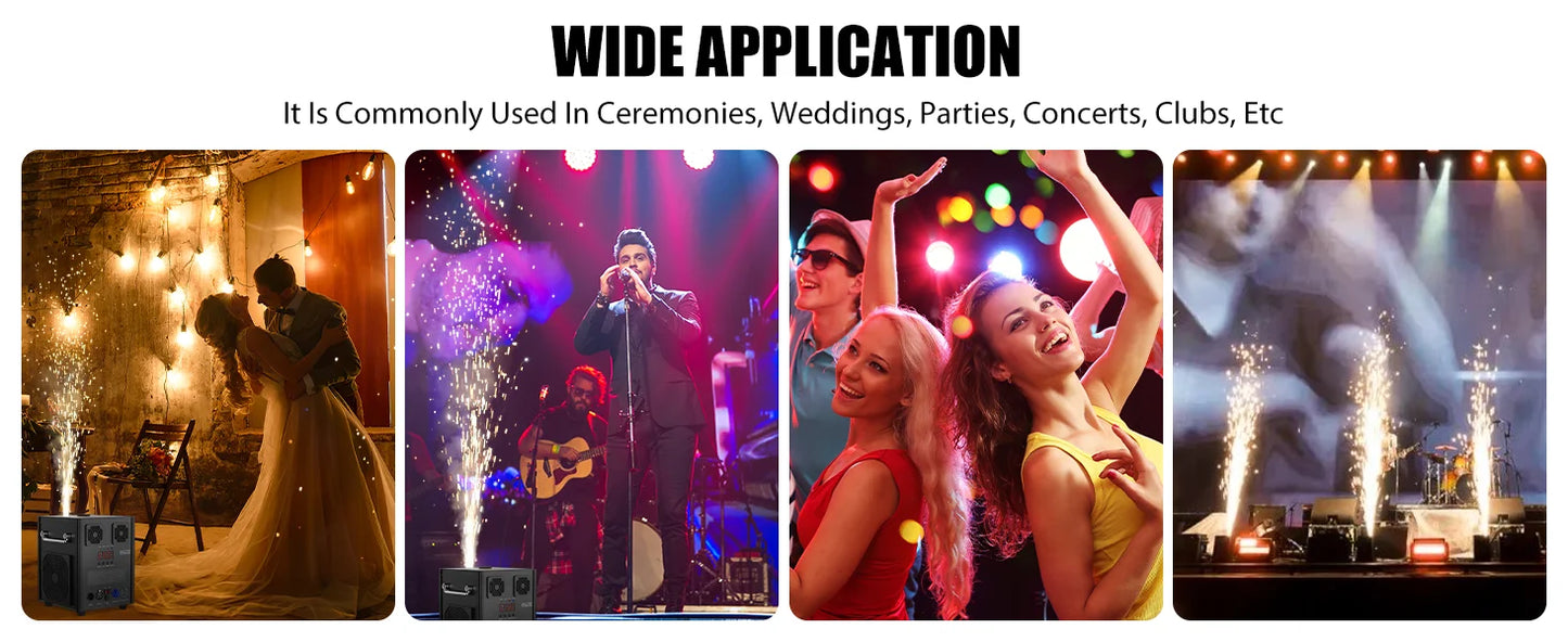 U'King 700W Cold Sparks Machine for Indoor Outdoor Shows