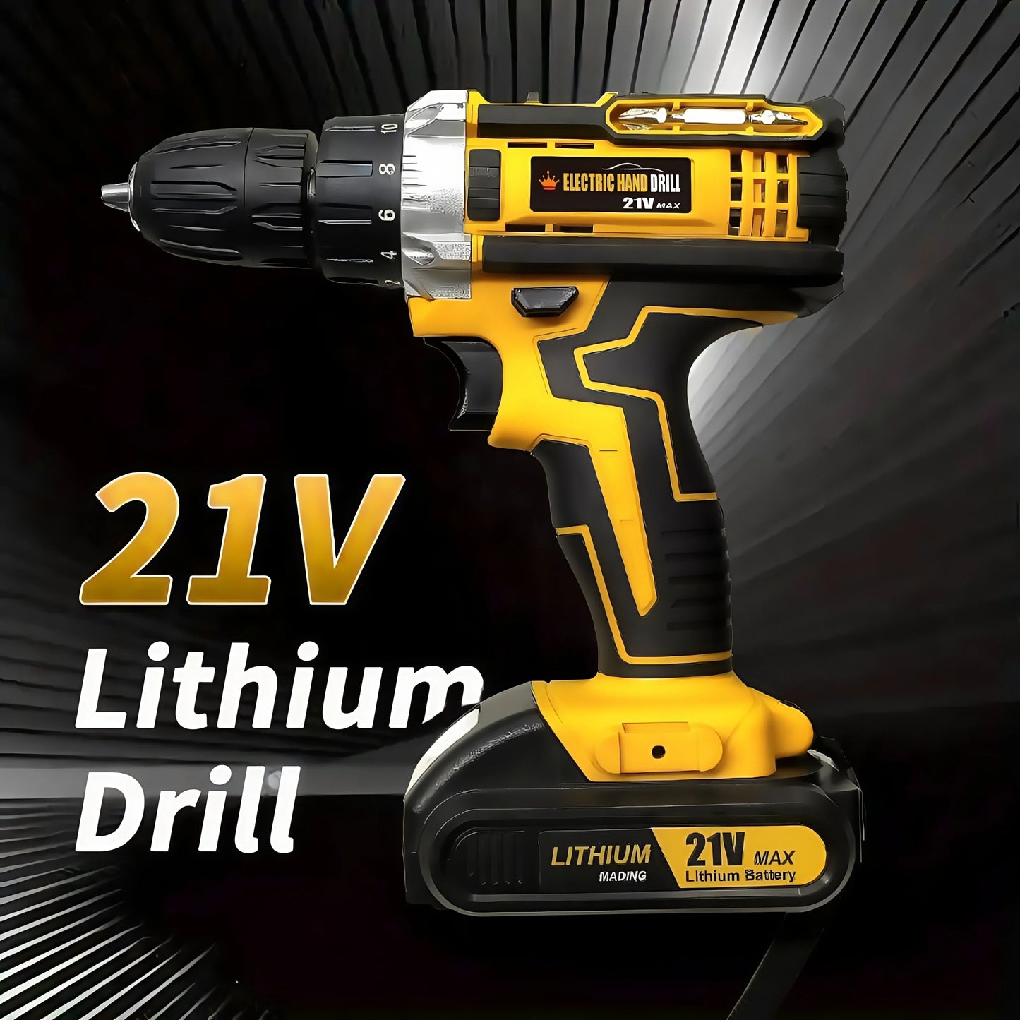 Cordless 21V Drill And Screwdriver Combo Kit For DIY