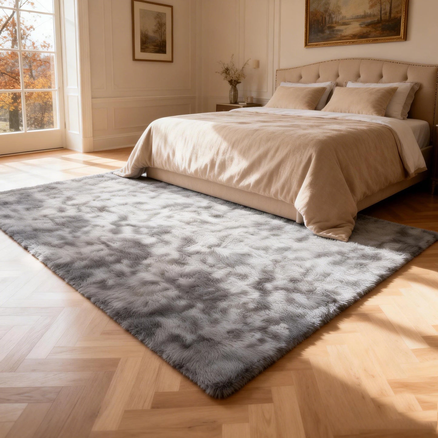 Ultra Soft Shag Area Rug For Living Room And Bedroom