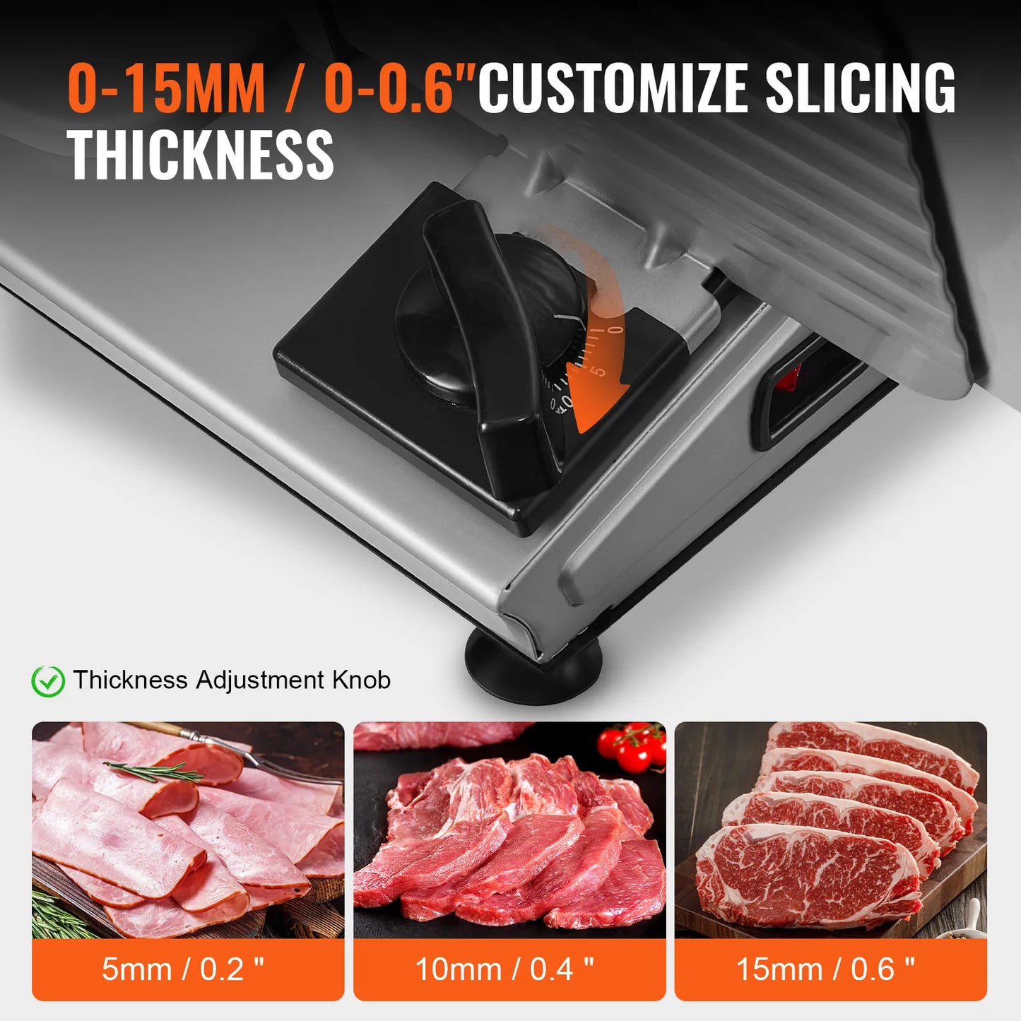 VEVOR Electric Meat Slicer Stainless Steel Blade Guard