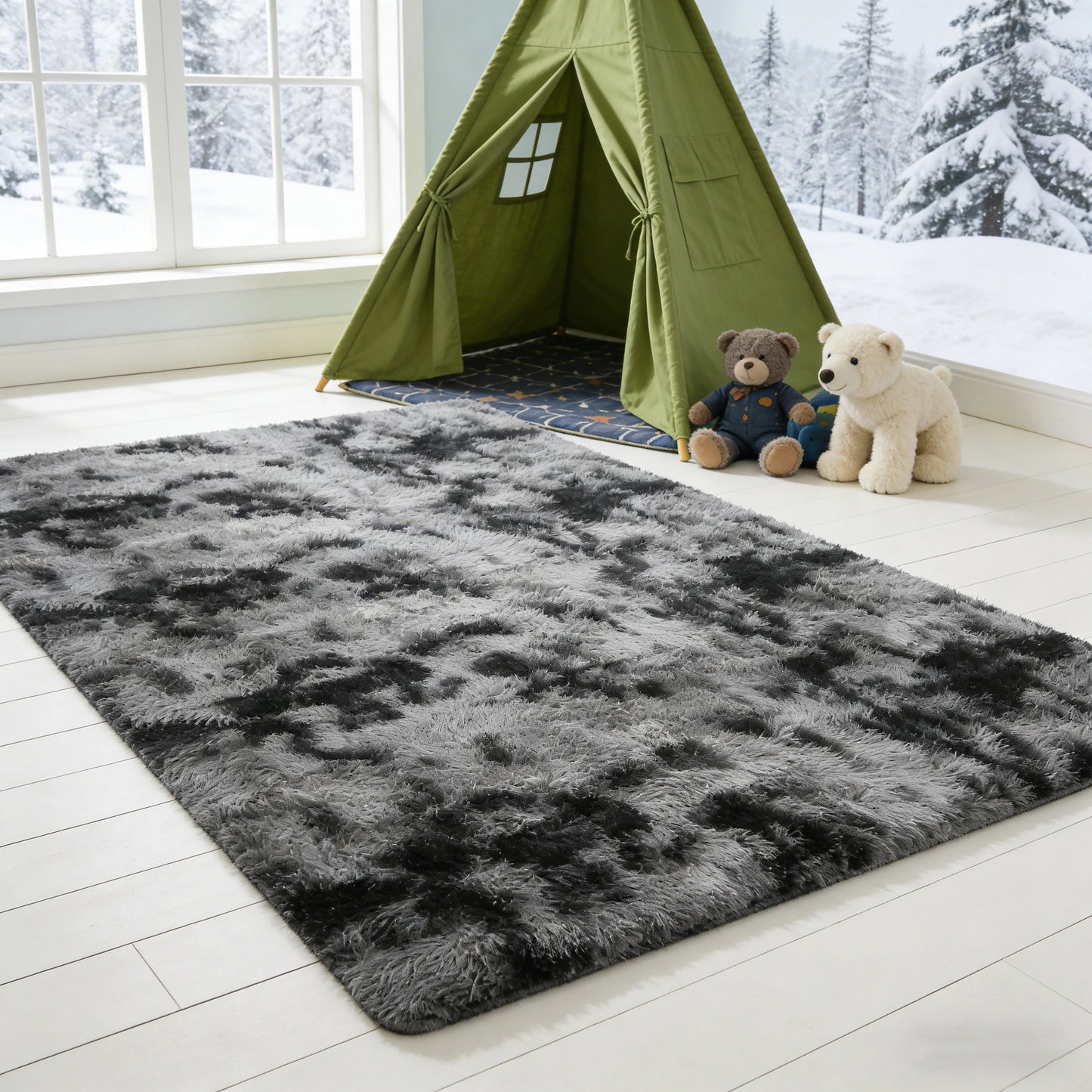 Ultra Soft Shag Area Rug For Living Room And Bedroom