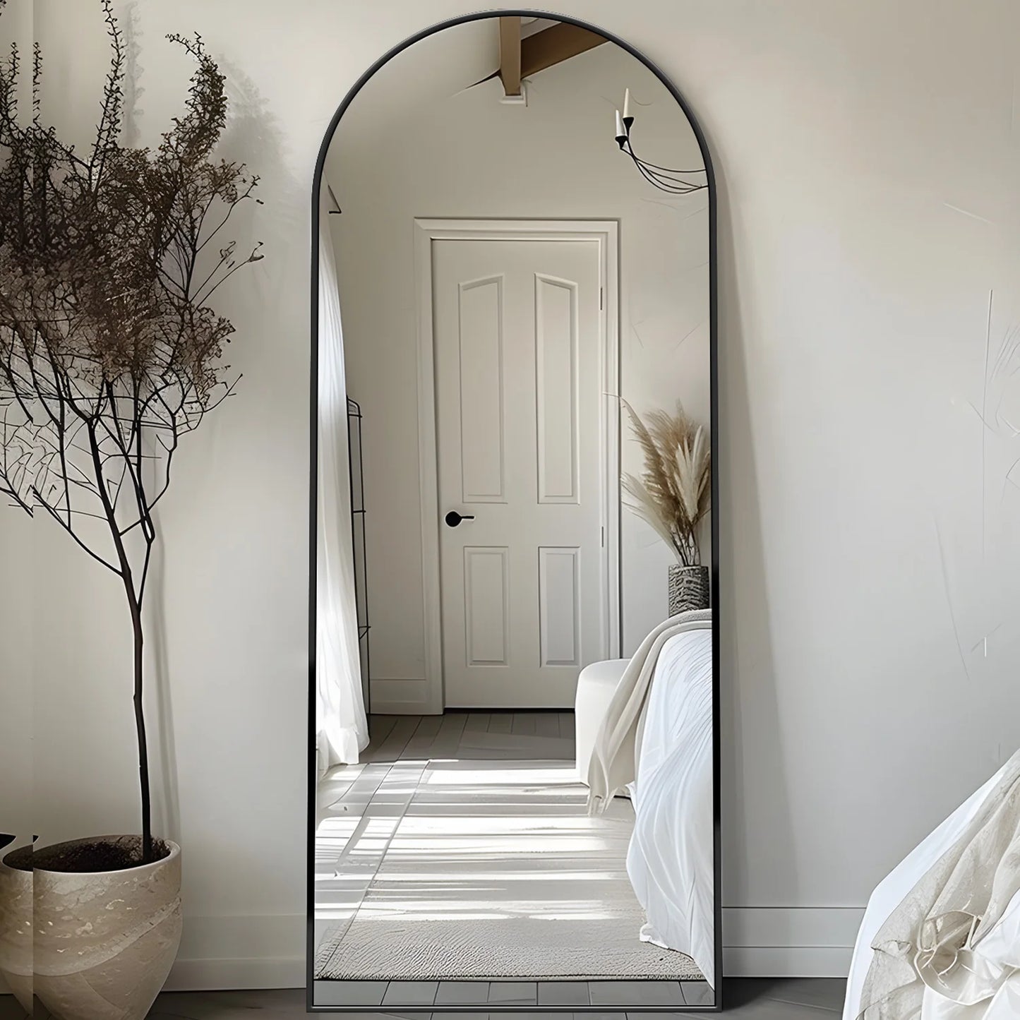 Antok Full Length Floor Mirror With Stand For Bedroom And Living Room
