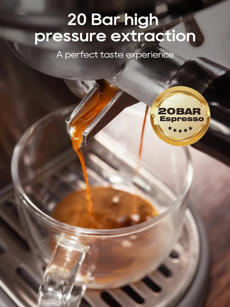 HiBREW H10B 20 Bar Semi Automatic Espresso Machine With Adjustable Temperature