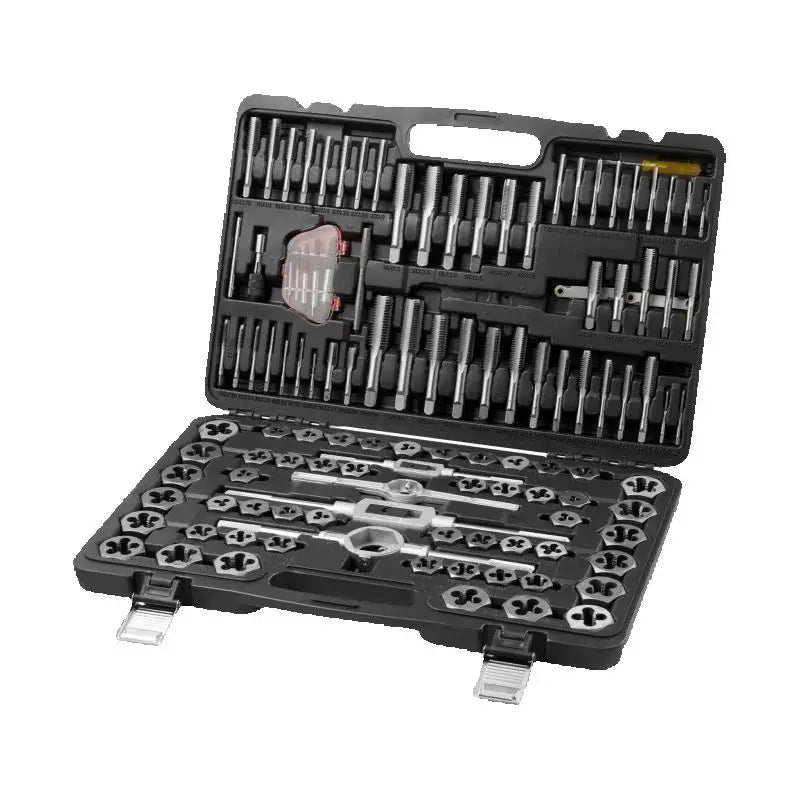 SucceBuy 116 Piece Tap And Die Set Metric SAE Taps Dies