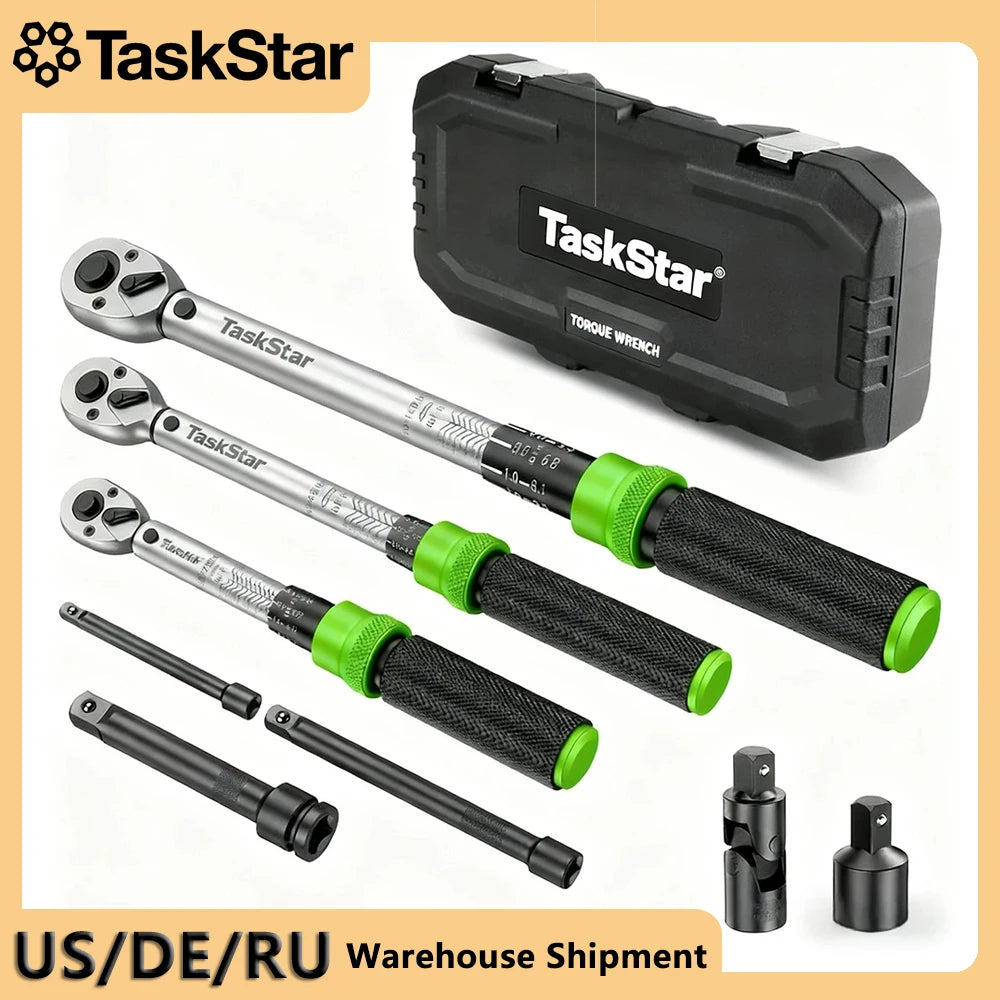 TaskStar 3-Piece Torque Wrench Set For Bicycle And Motorcycle