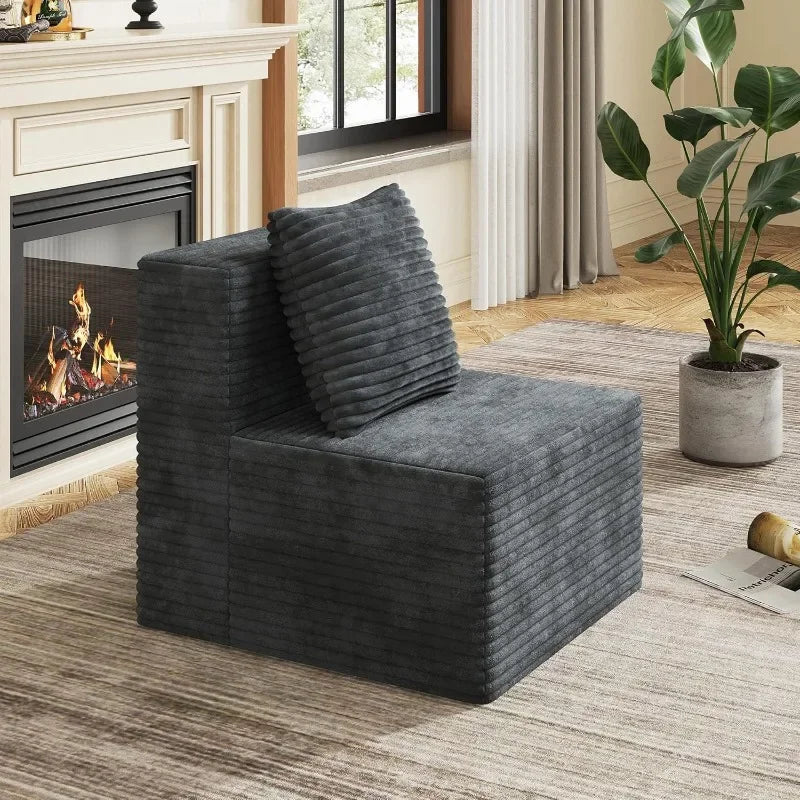 WLIVE U Shaped Sectional Sofa With Storage Chaise And Pillows