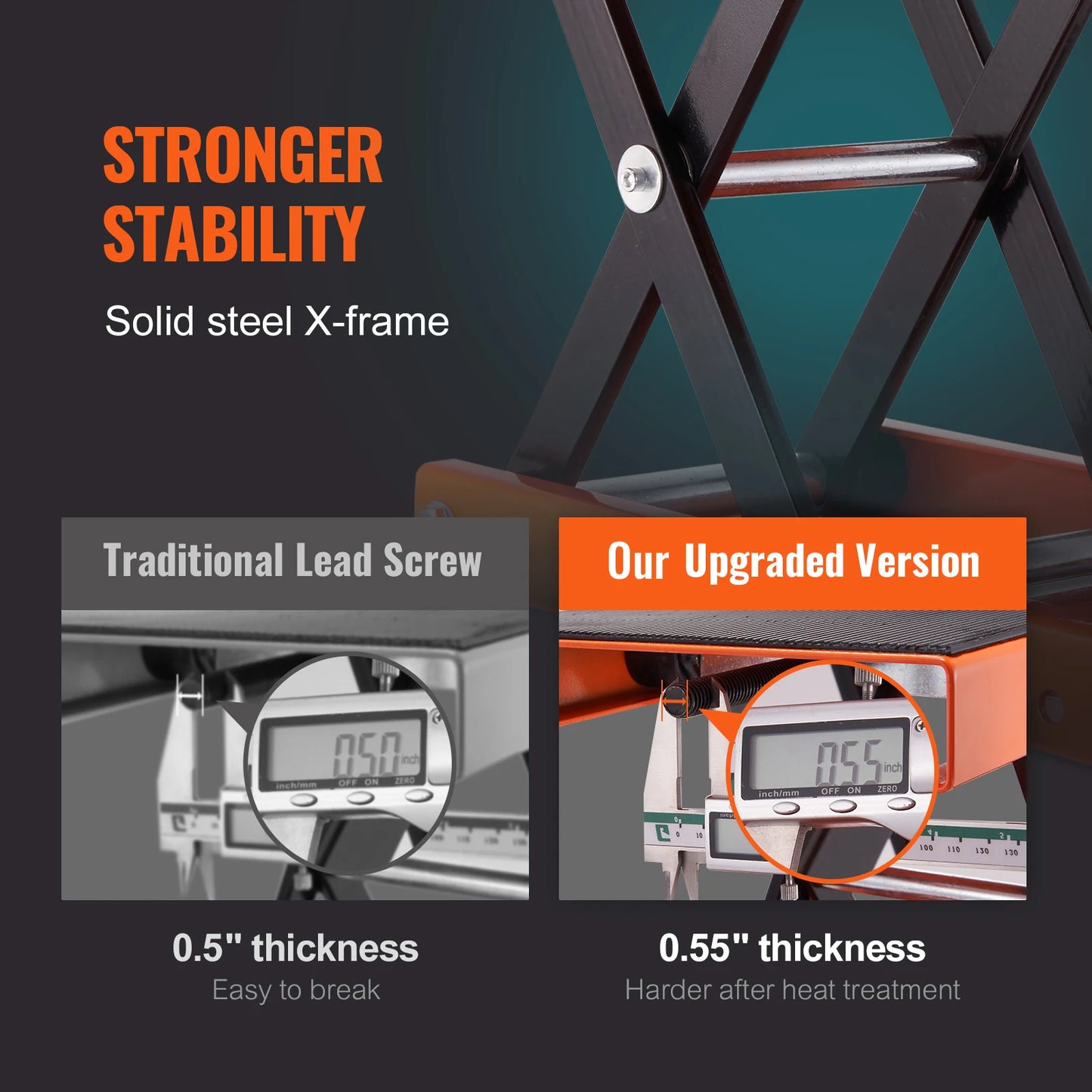 SucceBuy Motorcycle Lift Scissor Jack With Wide Deck