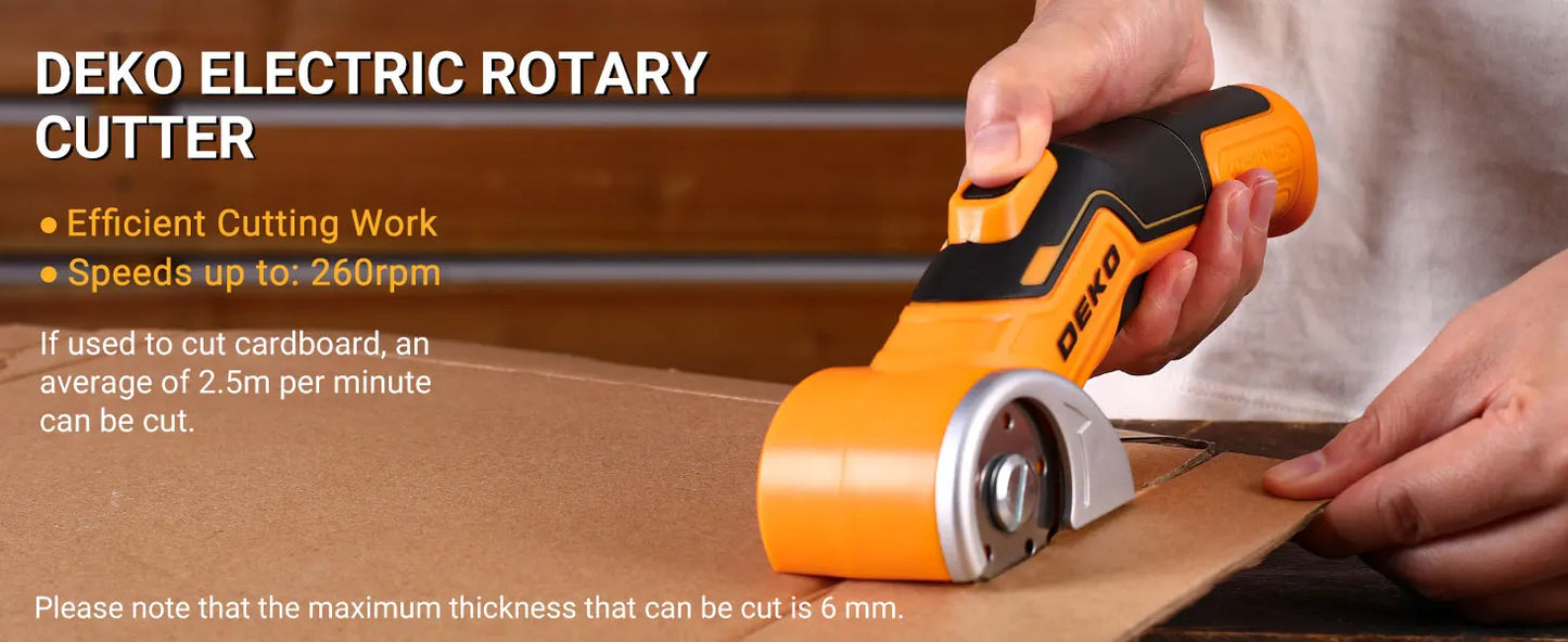 DEKOPRO Electric Sewing Scissors 3.7V Multifunctional Cardboard Cutter