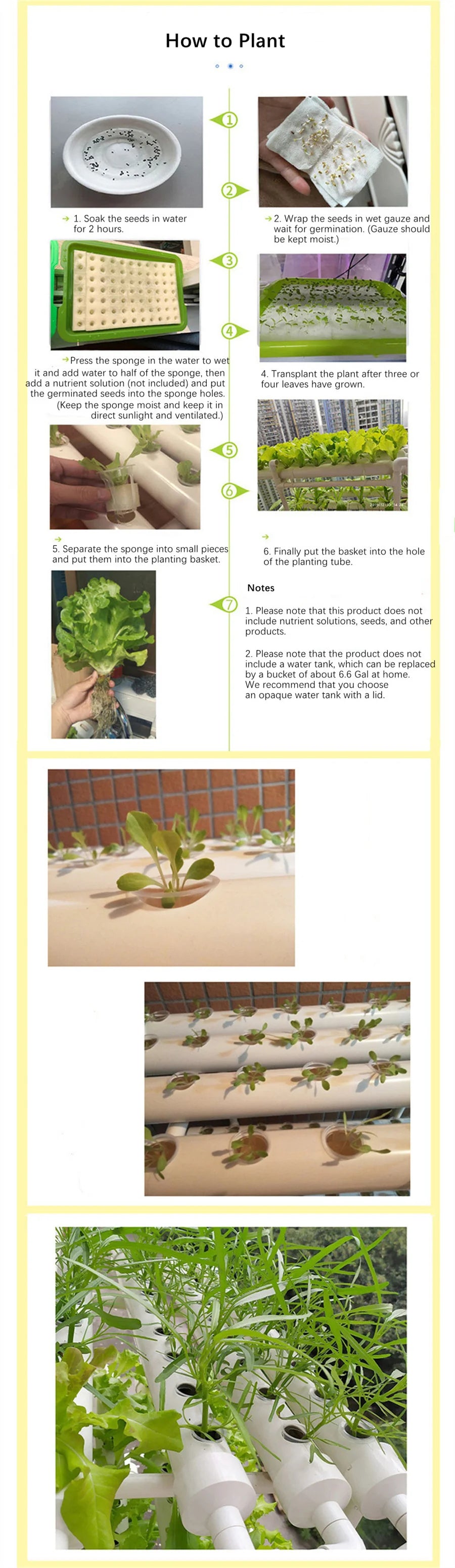 4 Tier Hydroponic Grow Kit With 108 Plant Sites