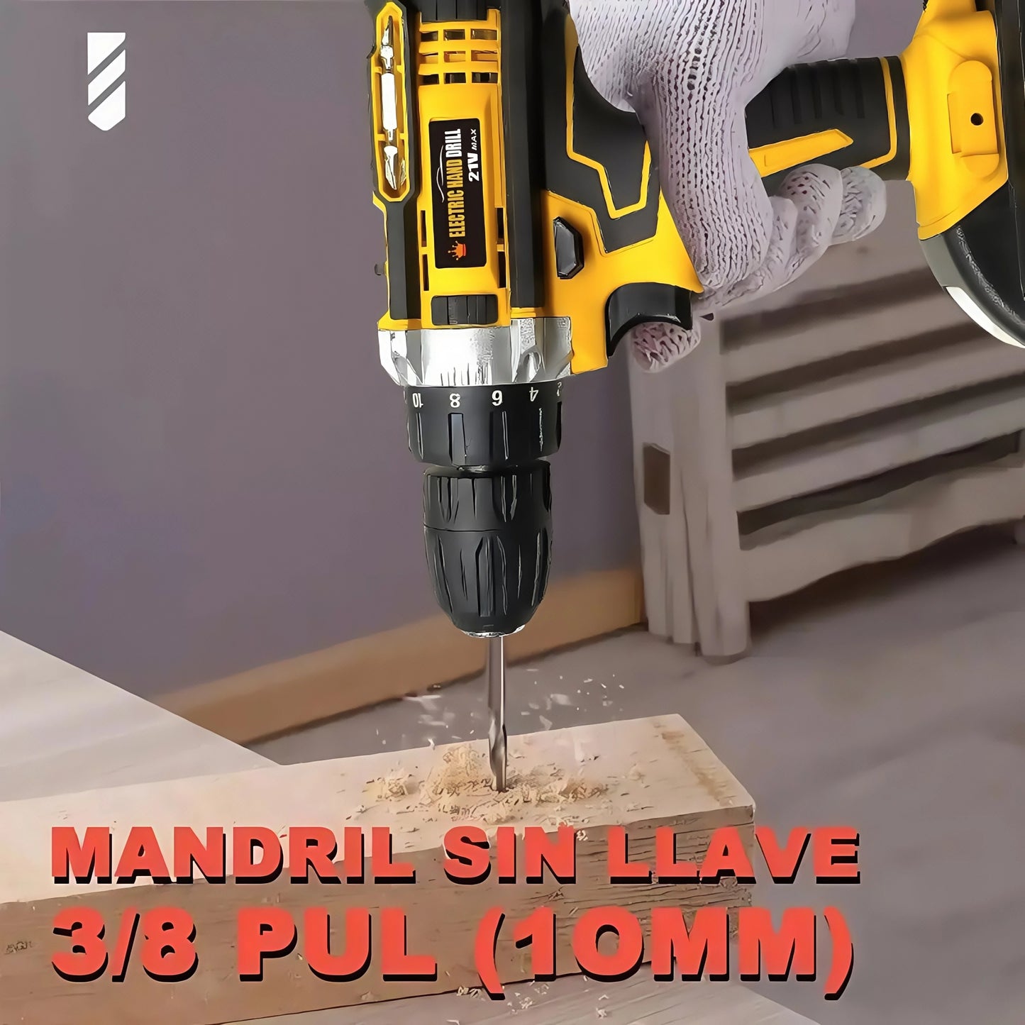 Cordless 21V Drill And Screwdriver Combo Kit For DIY