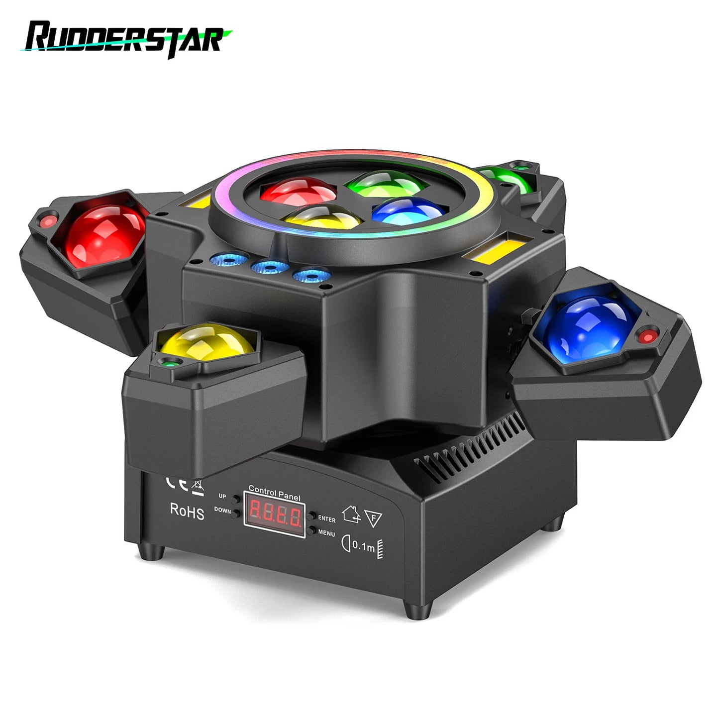 Rudderstar 120W RGBW Moving Head Light With Beam Effects