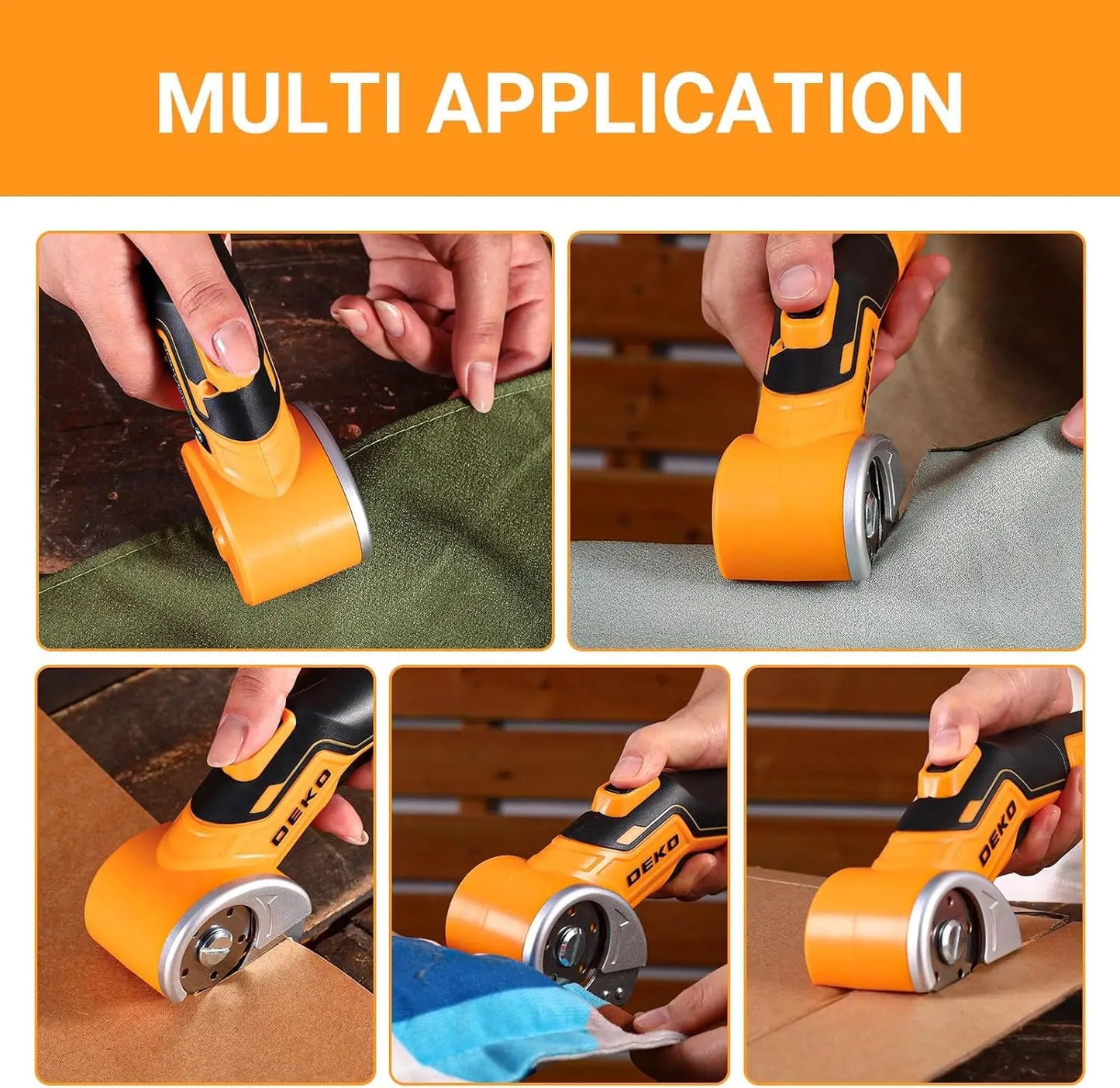 DEKOPRO Electric Sewing Scissors 3.7V Multifunctional Cardboard Cutter