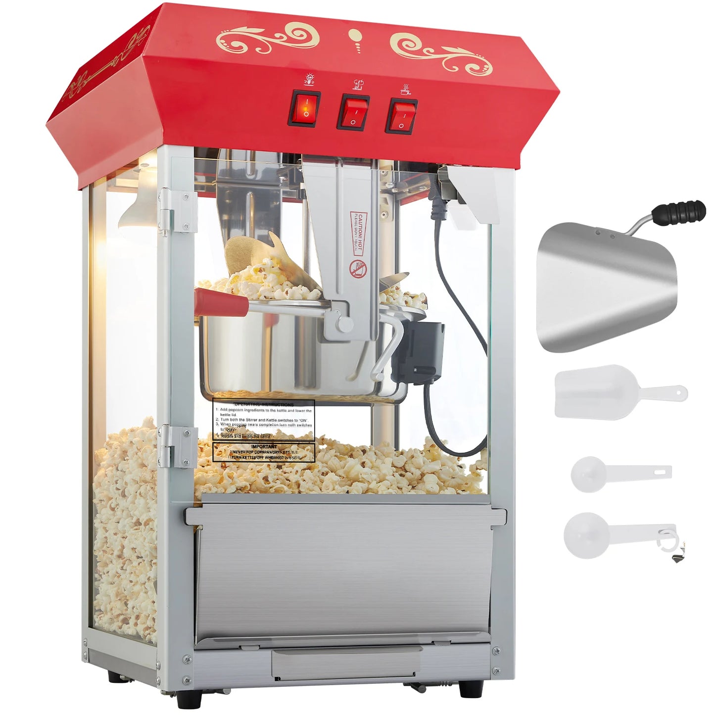 SucceBuy Electric Countertop Popcorn Maker Commercial Popper