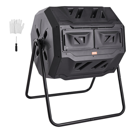 Dual Chamber Compost Bin Tumbler BPA Free for Garden