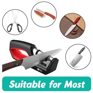 TAIDEA Four-in-One Kitchen Sharpener for Serrated Knives and Scissors