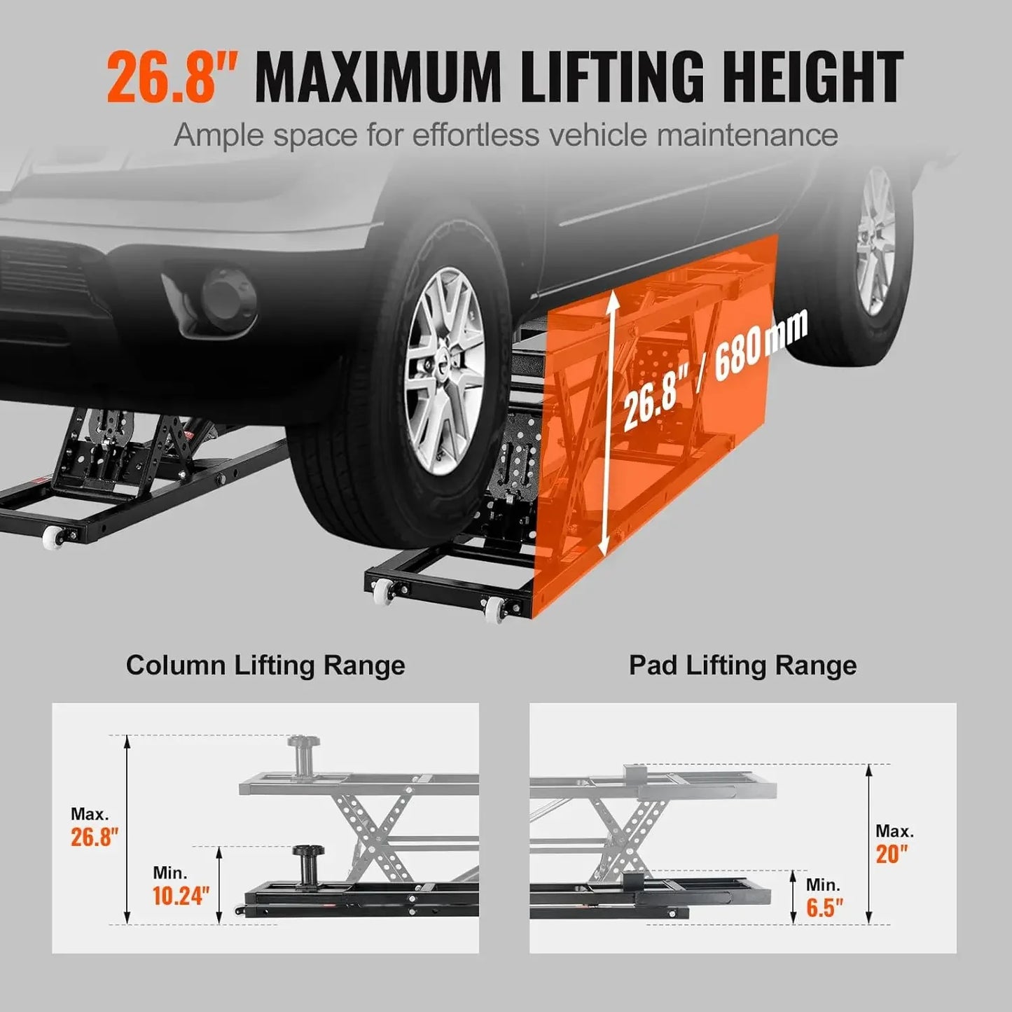 Portable Car Lift 7000 LBS Capacity with 120V Power Unit