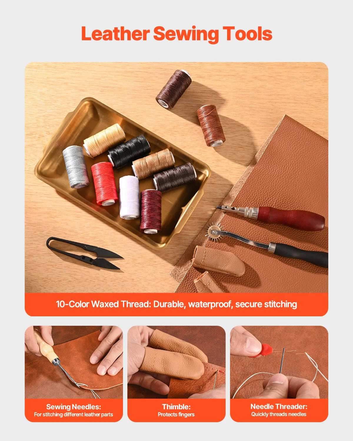 SucceBuy Leather Working Tools Kit 92 Piece Set Pro