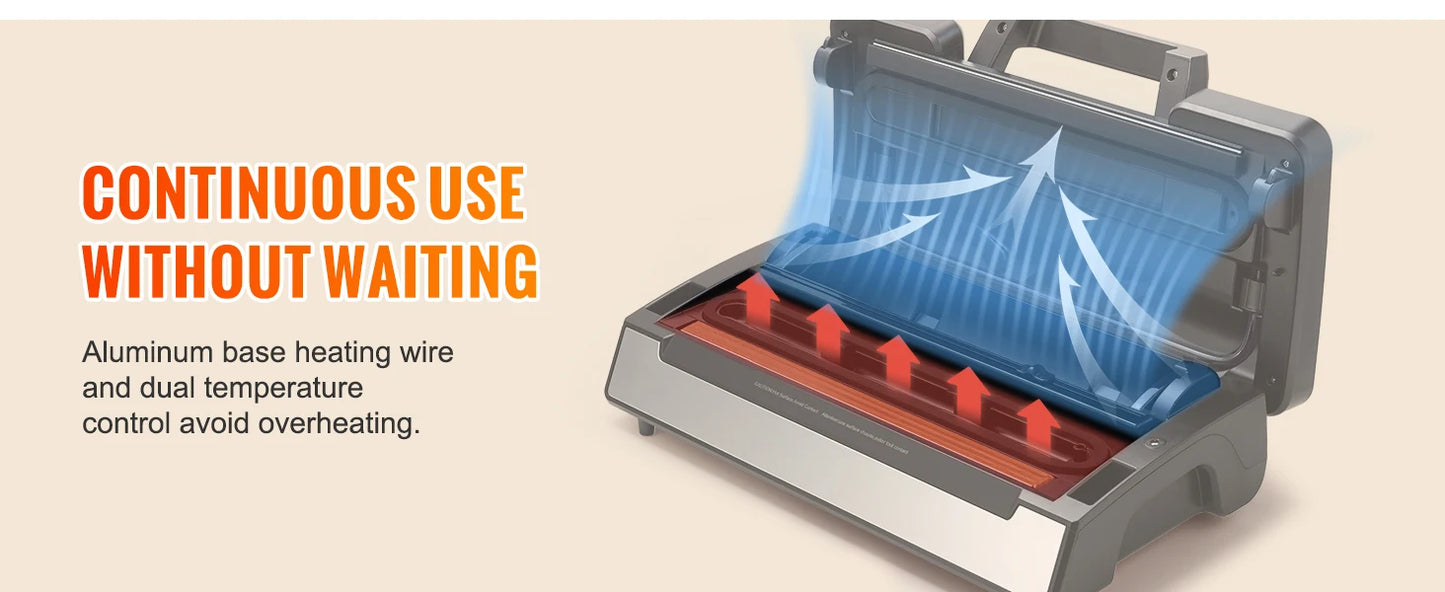 SucceBuy Vacuum Sealer Machine 130W 90KPa Food Preservation