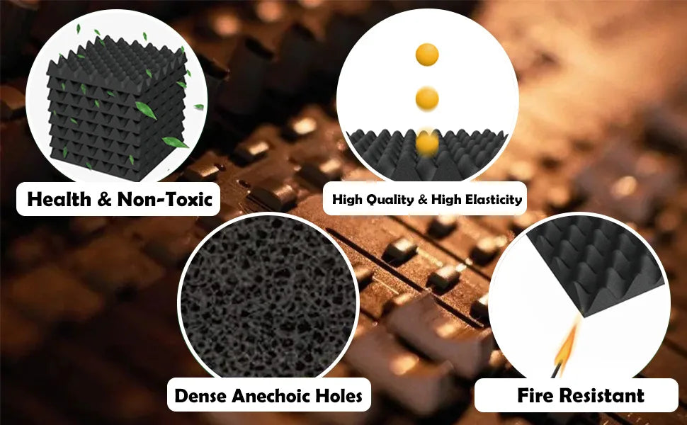 Self-Adhesive Eggcrate Acoustic Foam Panels For Home Studio Noise Reduction