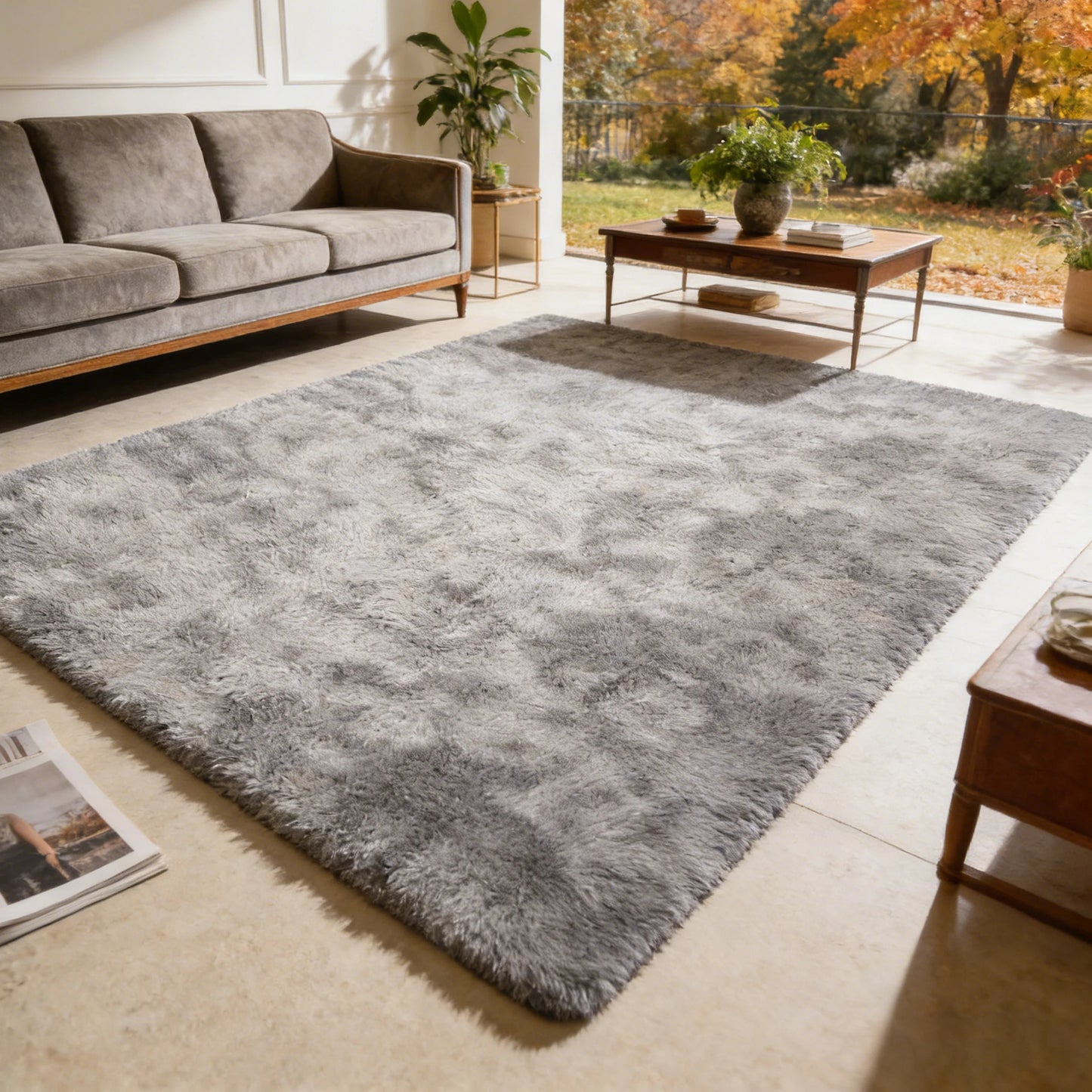 Ultra Soft Shag Area Rug For Living Room And Bedroom