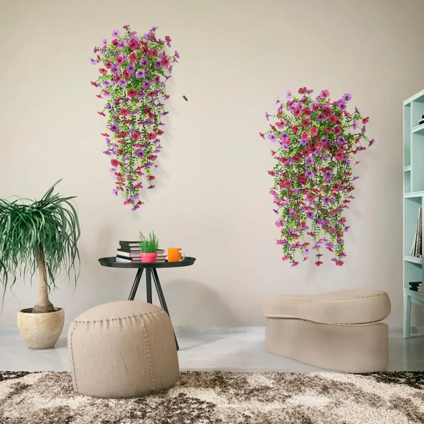 Artificial Daisy Eucalyptus Hanging Garland 2 Pack For Indoor Outdoor Decor