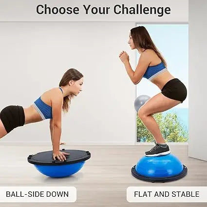 Half Exercise Ball Balance Trainer With Non Slip Base Pilates