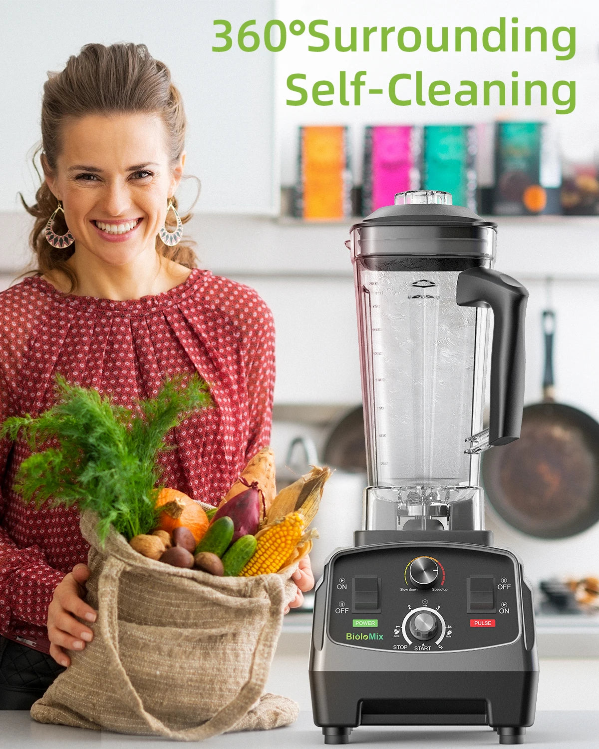 Biolomix 3HP Heavy Duty Blender Juicer Processor 2200W