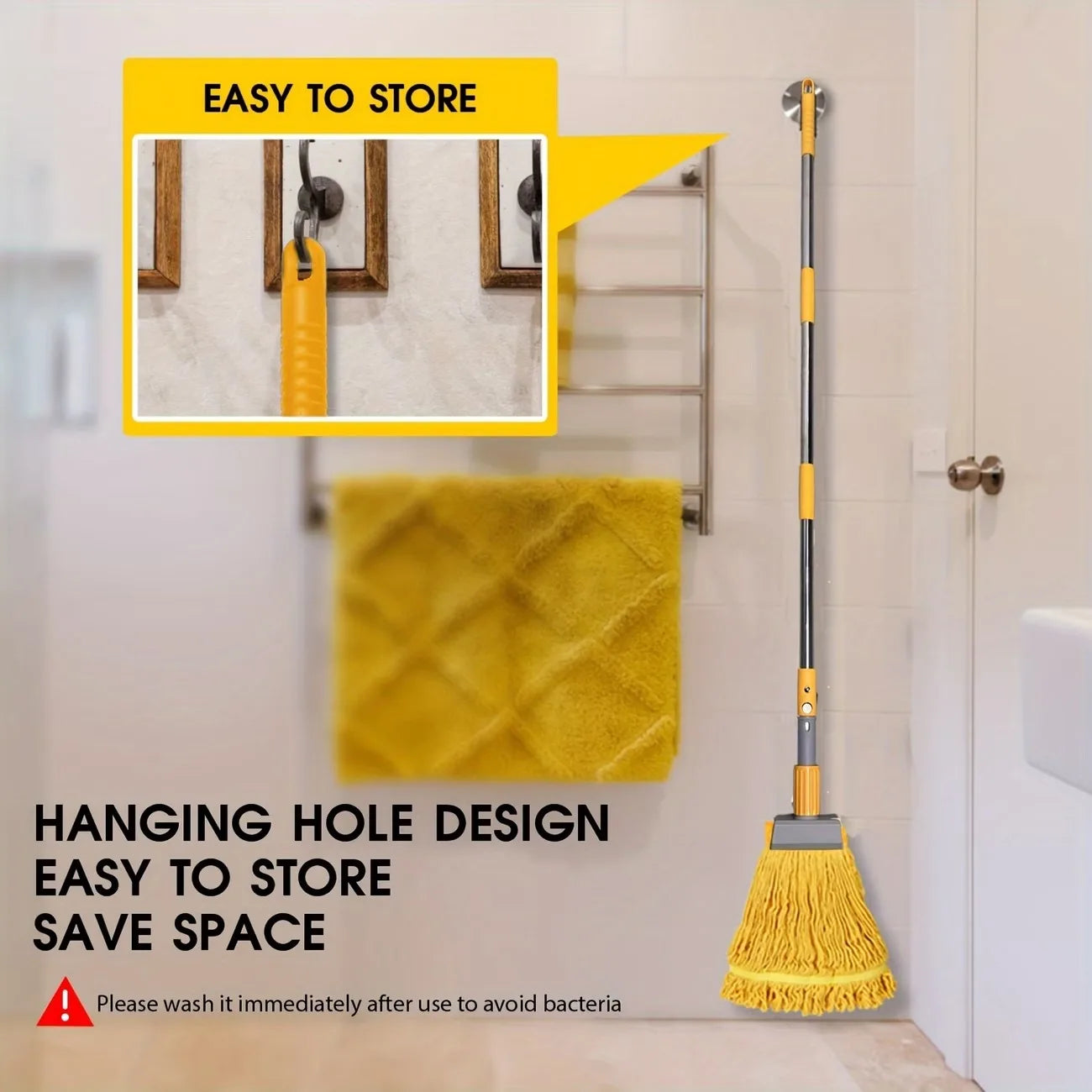 Sanitary Cleaning Kit Mop Bucket Cart With Industrial Cleaning Mop