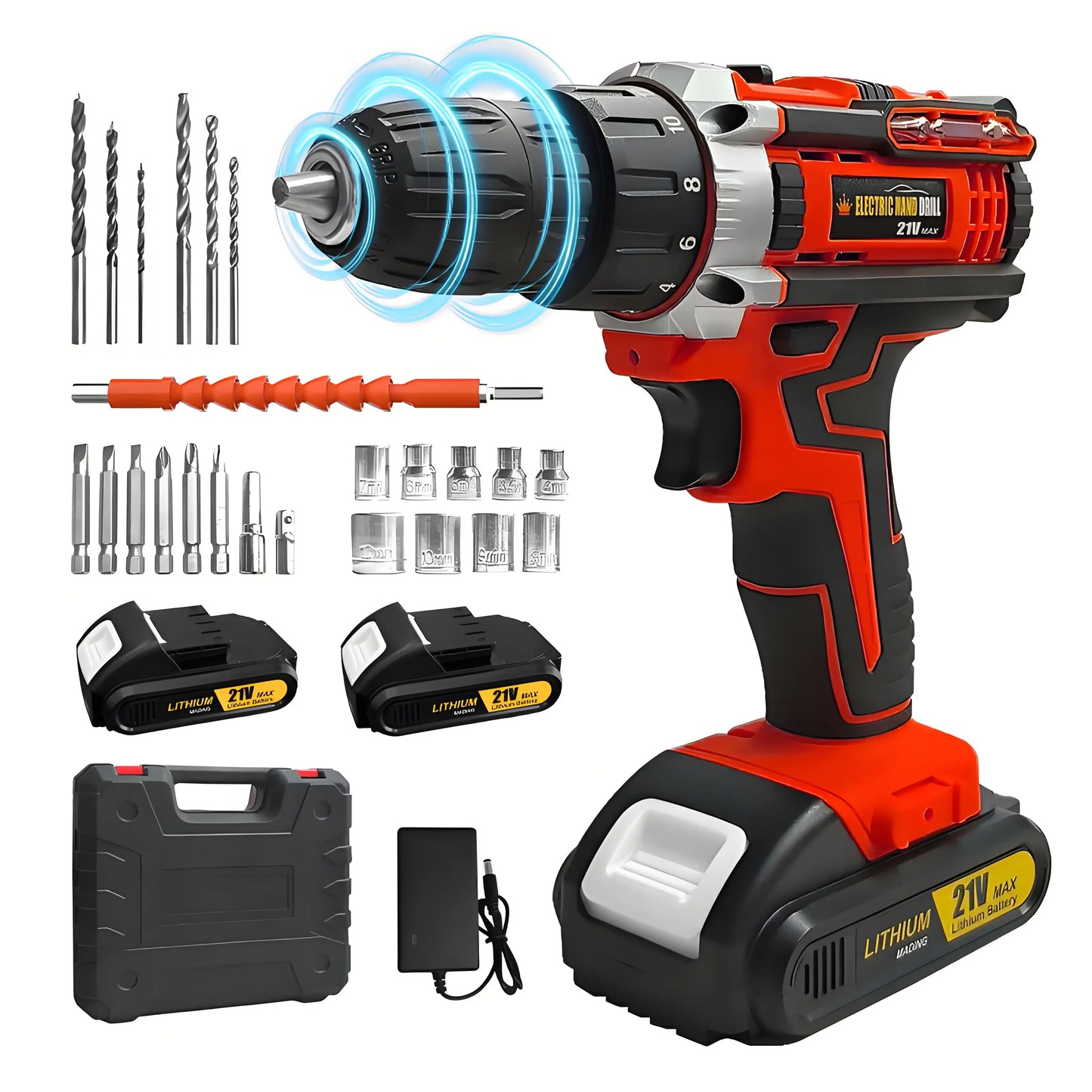 Cordless 21V Drill And Screwdriver Combo Kit For DIY