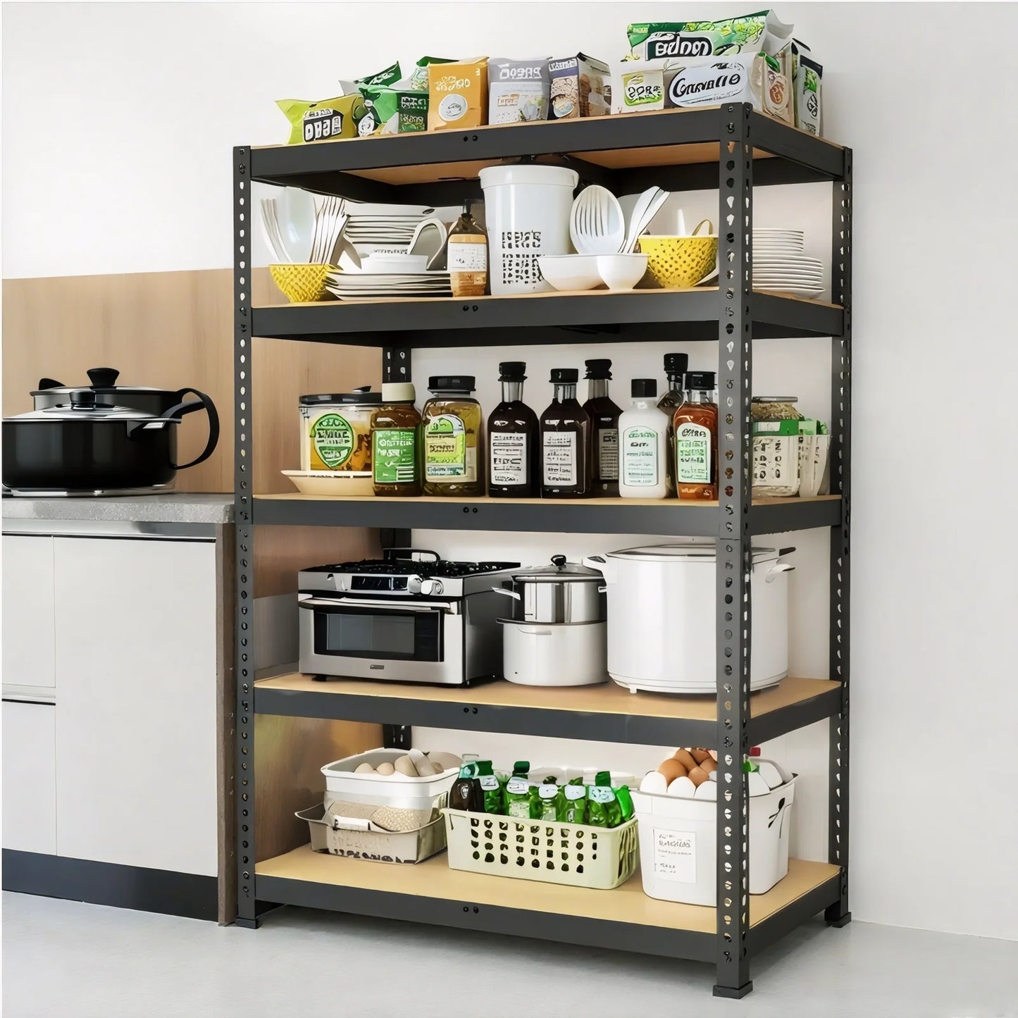 Heavy Duty Garage Shelving Unit 2000 Lb Capacity Steel Racks