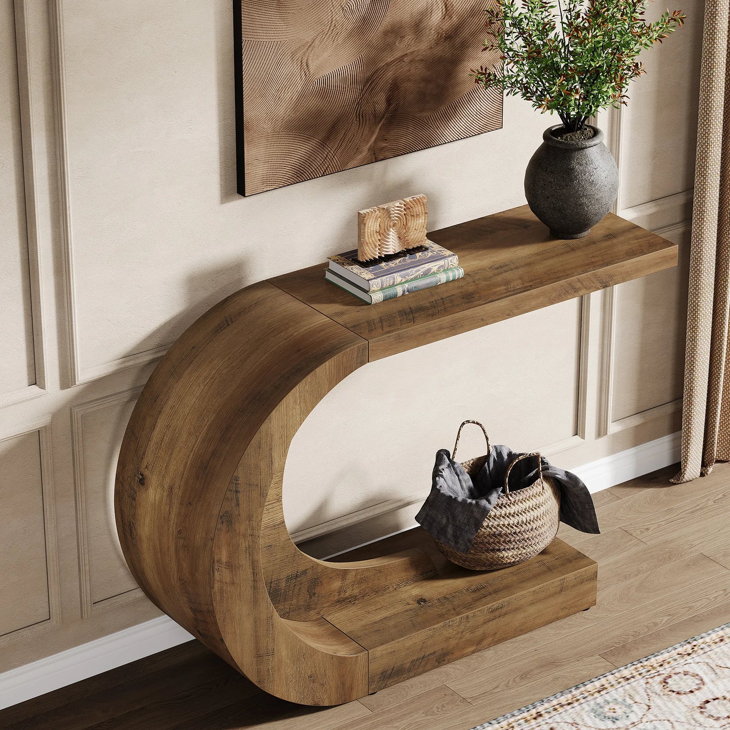 Tribesigns Mid Century Modern Console Table for Entryway and Living Room