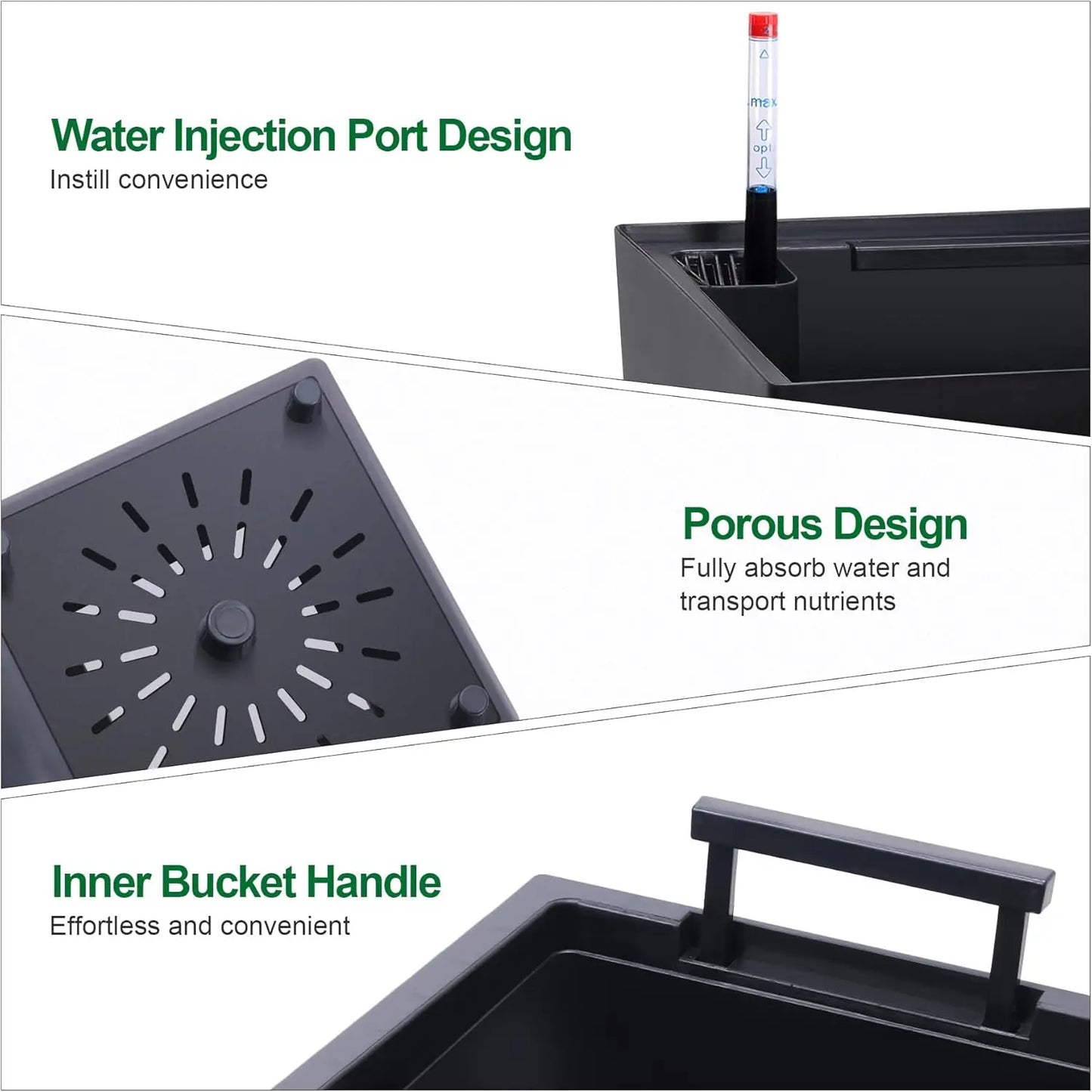 HobbyLane Indoor Outdoor Taper Planter With Shelf Insert