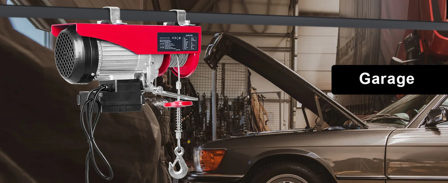 SucceBuy Electric Hoist Lifter With Wired Remote Control For Boat And Car Garage