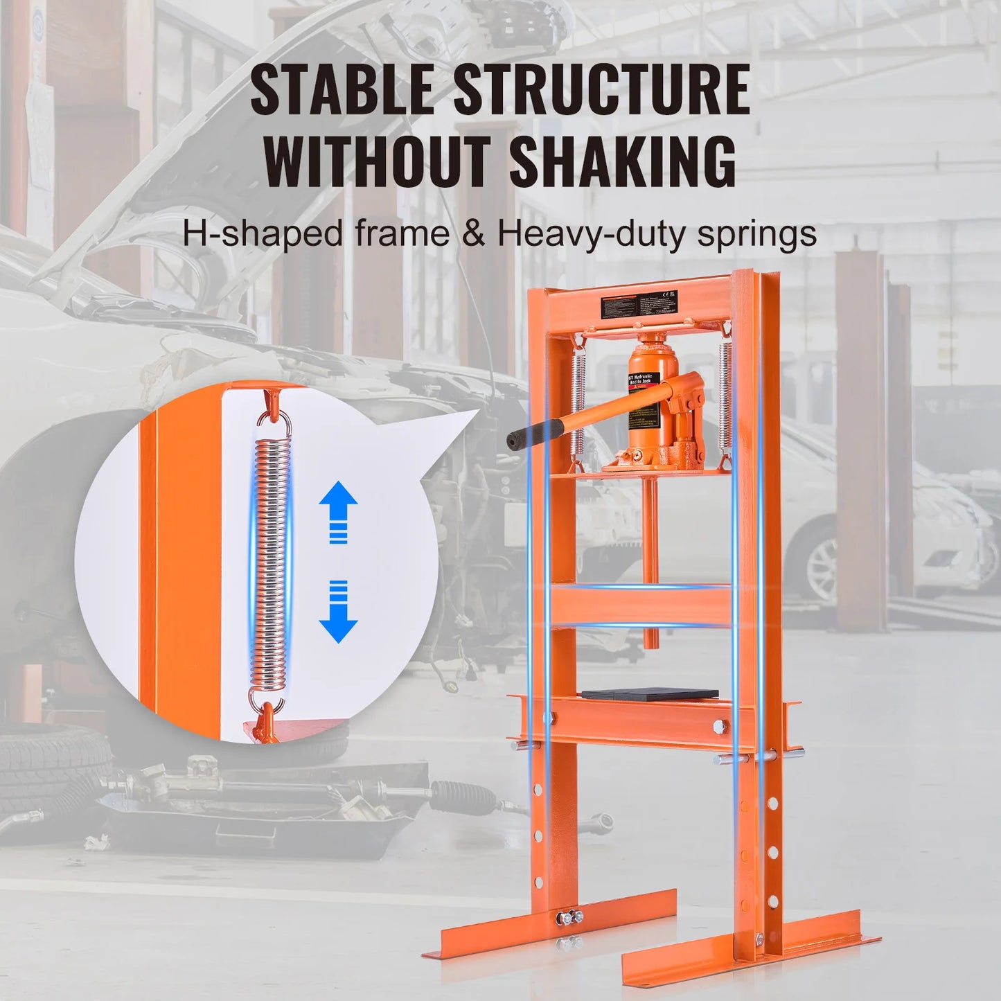 SucceBuy Hydraulic Shop Press H Frame With Press Plates