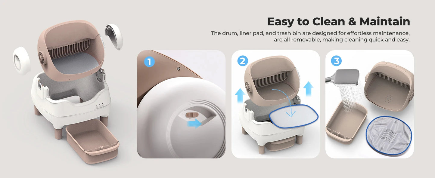 Lunapurr Automatic Self Cleaning Cat Litter Box With App Control