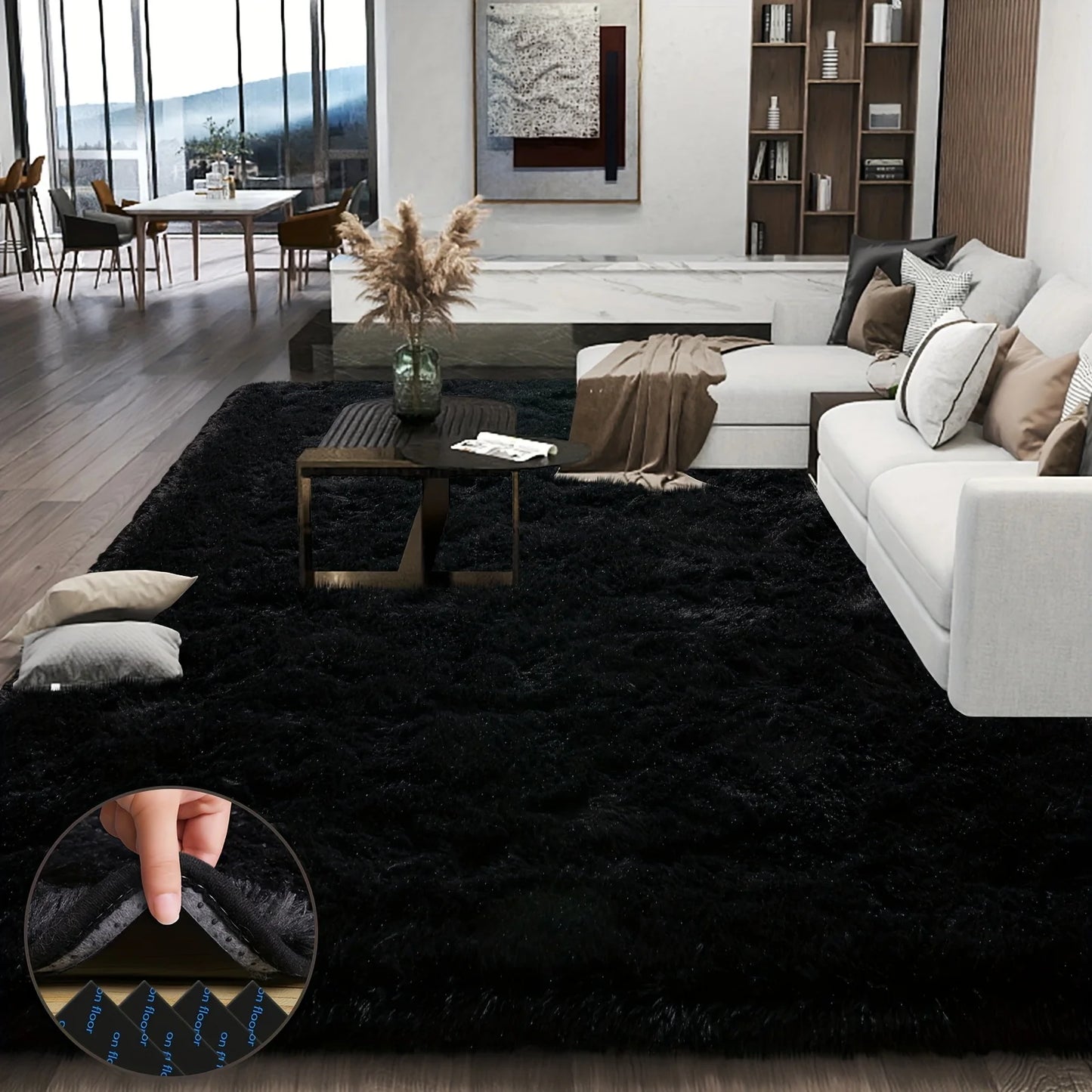 Soft Plush Geometric Area Rug For Living Room And Bedroom