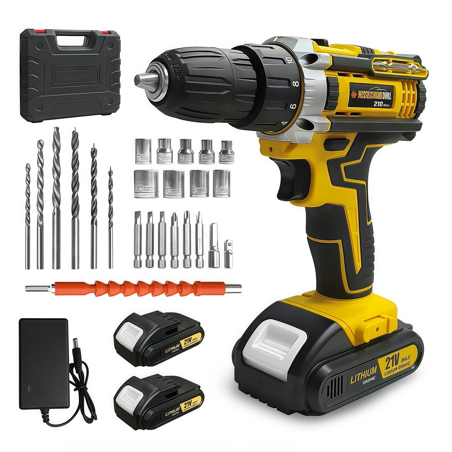 Cordless 21V Drill And Screwdriver Combo Kit For DIY