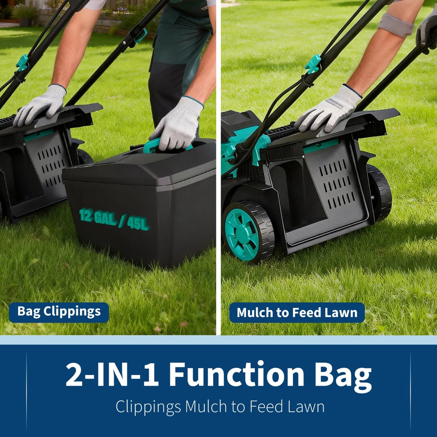 HiMISS 40V Cordless Lawn Mower With Dual Batteries