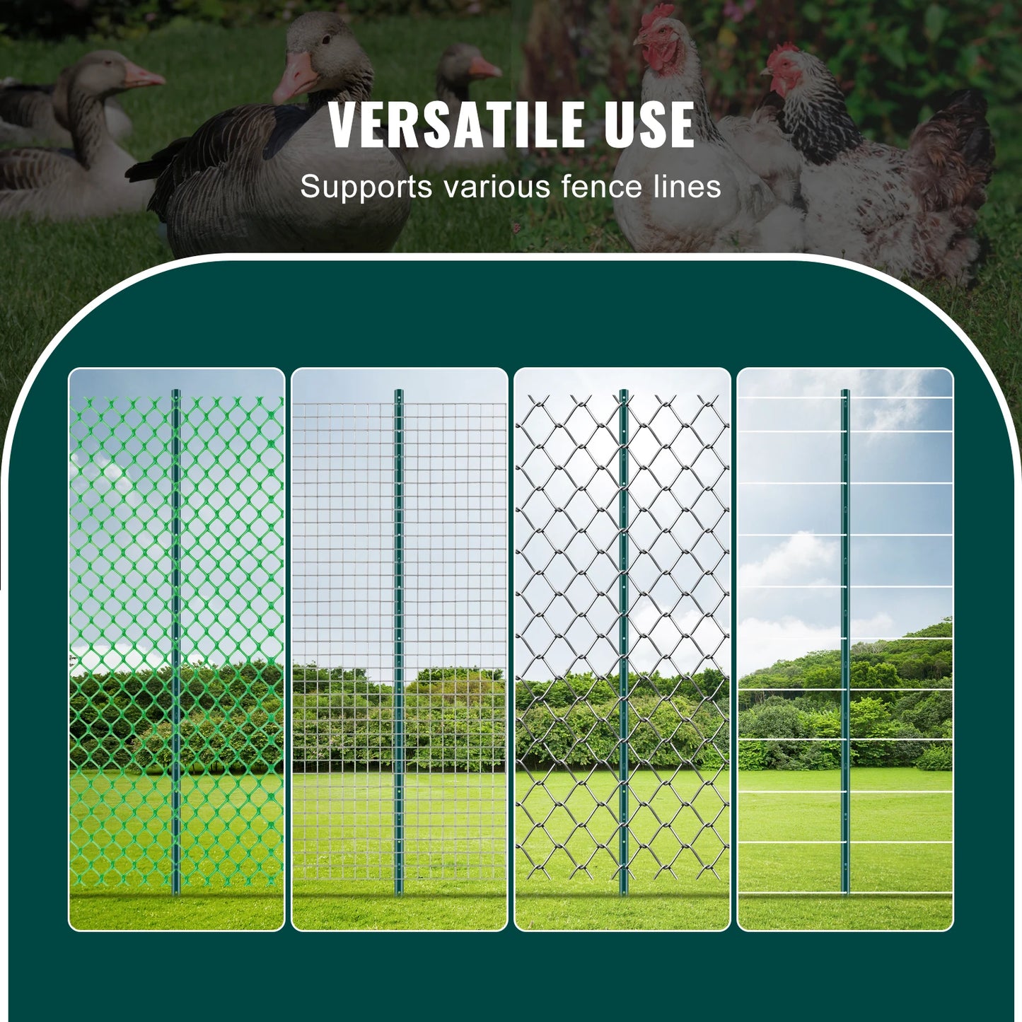 SucceBuy Fence Post T Post Heavy Duty Steel Stakes