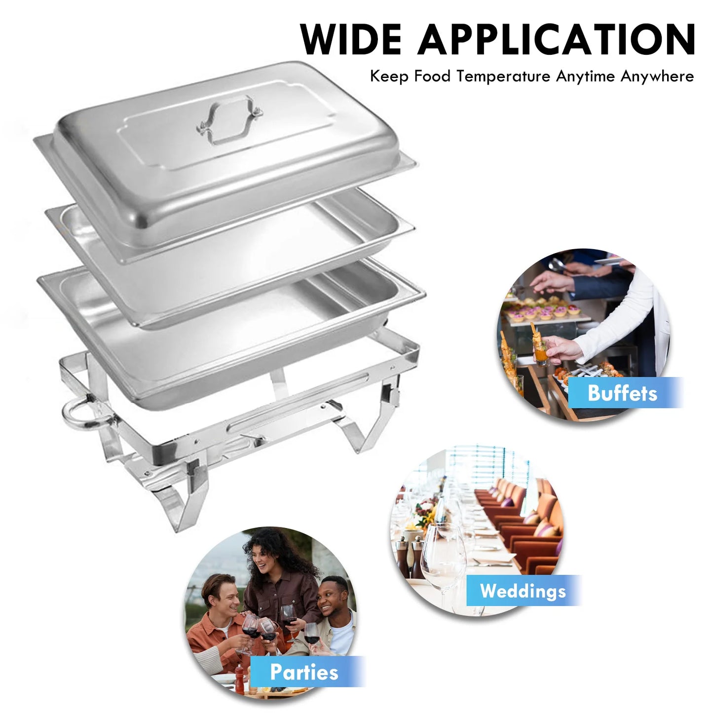 Chafing Dish Buffet Set Stainless Steel Food Warmers For Parties