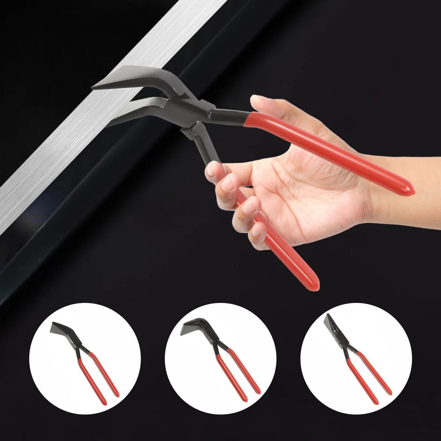 3 Piece Metal Bending Pliers Set Straight 45 90 Degrees For DIY