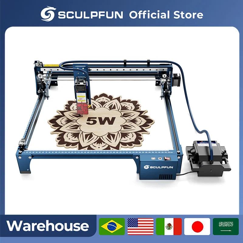 SCULPFUN S9 5W Laser Engraving Machine For Wood And Acrylic