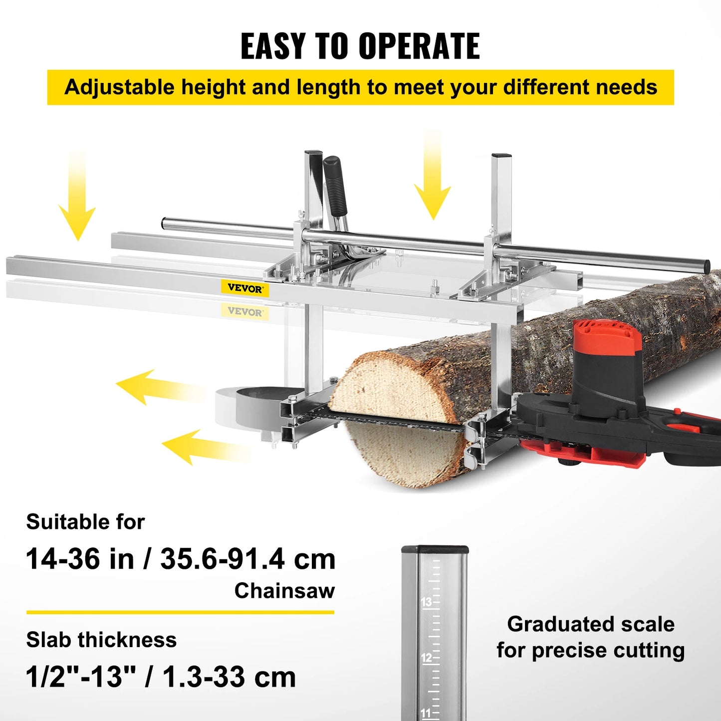 Chainsaw Mill for Planking and Lumber Cutting Portable Sawmill