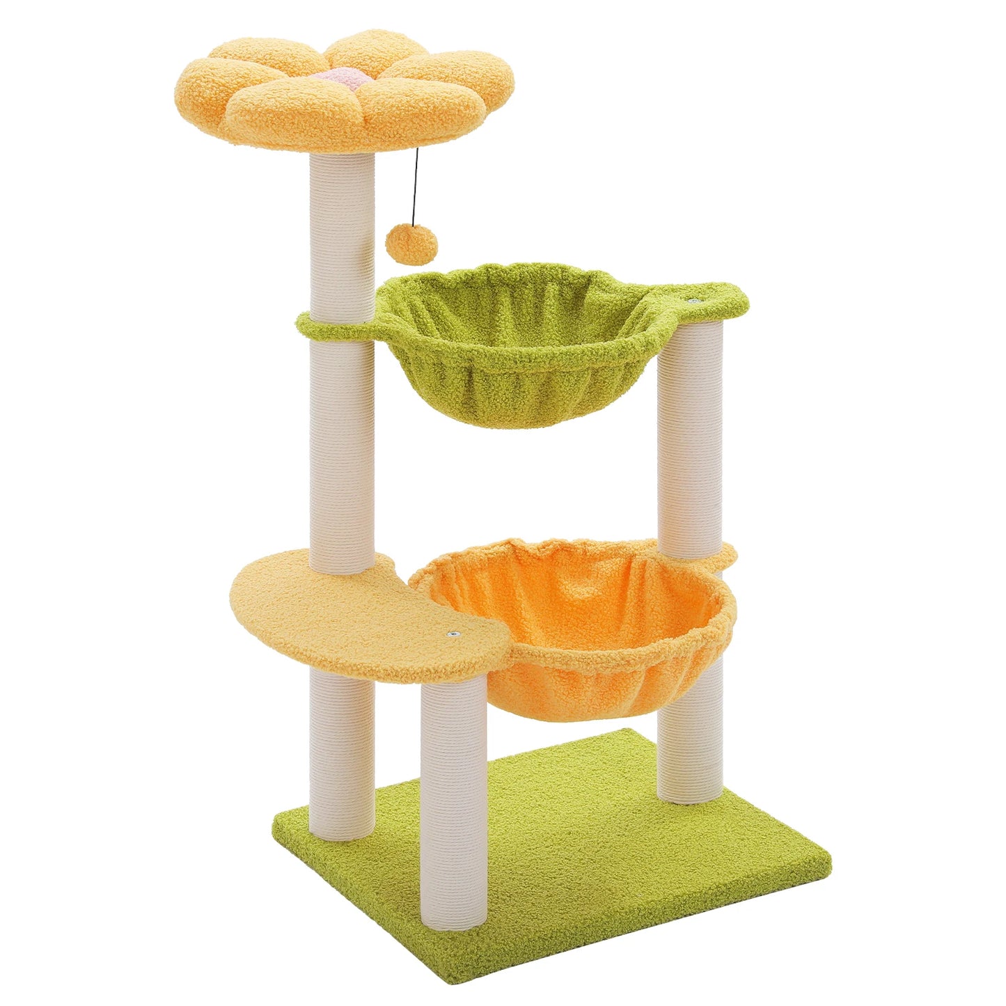 PAWZ Road Flower Cat Tree With Hammocks And Sisal Posts