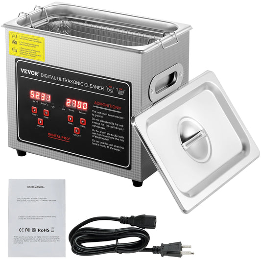 SucceBuy Ultrasonic Cleaner Stainless Steel Portable Home Appliance