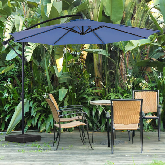 JHK Outdoor Cantilever Patio Umbrella Easy Tilt UV Protection